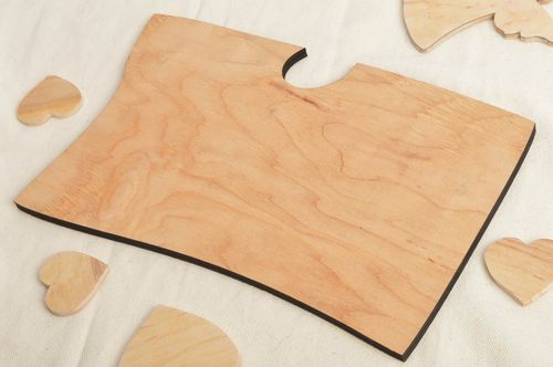 Handmade plywood craft blank of irregular shape for painting or decoupage  - MADEheart.com