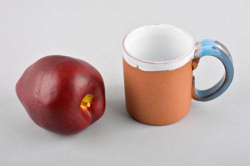 Handmade Keramik Tasse schöne Teetasse braunes schönes Designer Geschirr - MADEheart.com