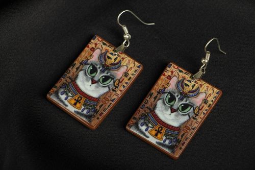 Pendientes colgantes extraordinarios de arcilla polimérica - MADEheart.com