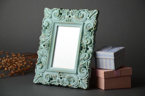 Wooden photo frame with carving 10x15 - MADEheart.com