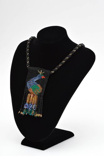 Колье из бисера украшение ручной работы оригинальное ожерелье из бисера - MADEheart.com