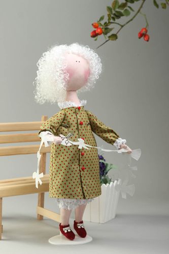 Кукла из ткани кукла ручной работы мягкая кукла с подставкой дизайнерская - MADEheart.com