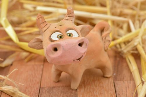 Handmade designer statuette beautiful ceramic figurine stylish home decor - MADEheart.com