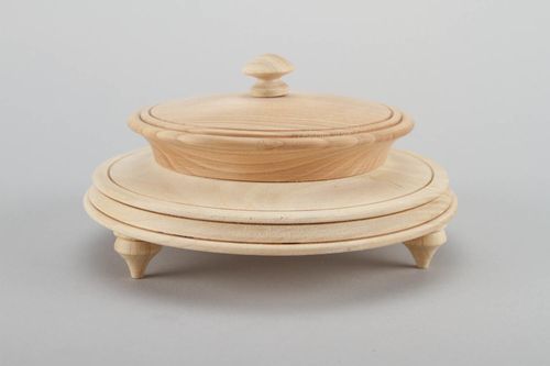 Round wooden blank box - MADEheart.com