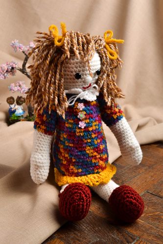 Giocattolo a maglia fatto a mano pupazzo morbido a forma di bambola bella - MADEheart.com