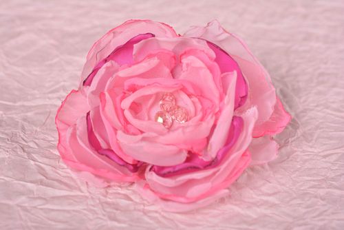 Украшение ручной работы резинка на волосы резинка с цветком розовый пион - MADEheart.com