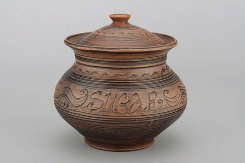 Ceramic sugar pot - MADEheart.com