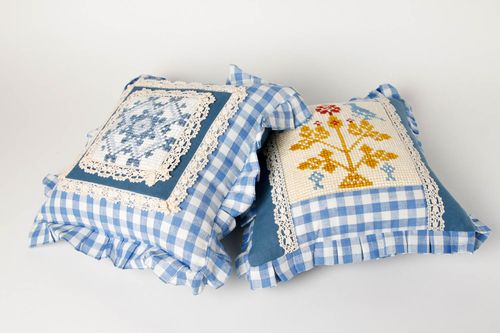 Unusual handmade pillow design decorative cushion interior decorating ideas - MADEheart.com