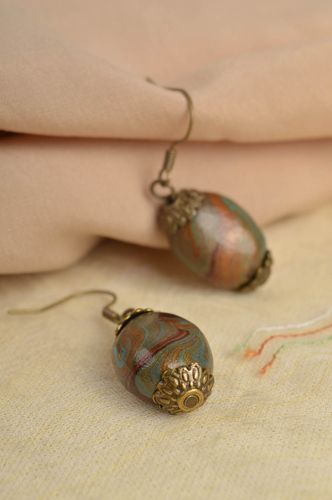 Pendientes hechos a mano de arcilla bisutería de moda regalo original para mujer - MADEheart.com