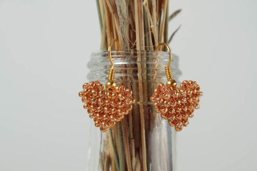 Handmade earrings beads jewelry accessory for women beautiful bijouterie - MADEheart.com