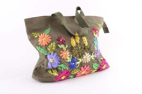 Sac avec anses fait main Sac à main en tissu Cadeau original pour femme - MADEheart.com