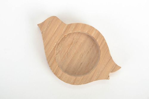 Fornitura para bisutería de madera artesanal con forma de pajarito clara - MADEheart.com