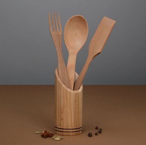 Juego de madera de utensilios de cocina - MADEheart.com
