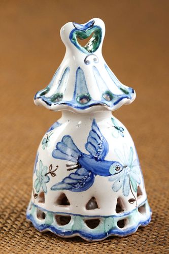Beautiful handmade bell art ceramics cool rooms small gifts decorative use only - MADEheart.com