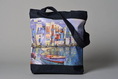 Beautiful handmade fabric bag textile shoulder bag fashion accessories for girls - MADEheart.com