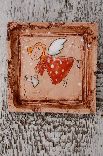 Designer ceramic wall panel with angels - MADEheart.com