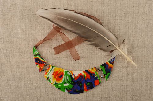 Collar hecho a mano de arcilla polimérica bisutería fina accesorio para mujer - MADEheart.com