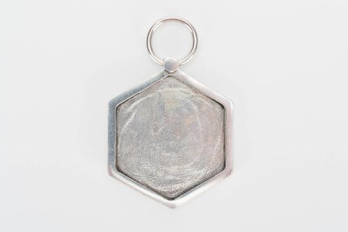 Beautiful hexagon DIY metal blank pendant jewelry making supplies - MADEheart.com