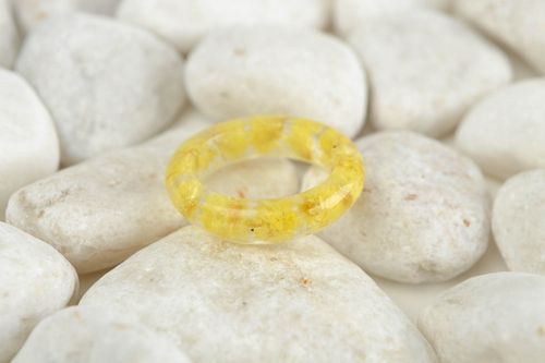 Перстень ручной работы кольцо с цветами модное кольцо желтое красивое стильное - MADEheart.com