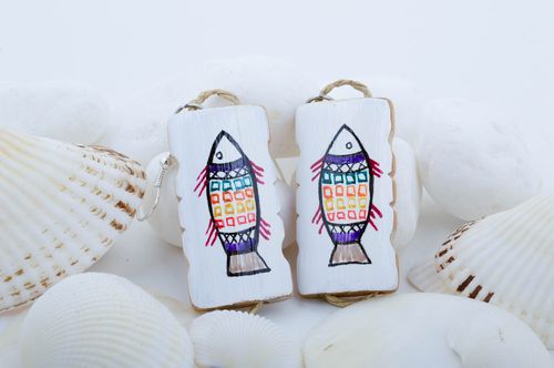 Stylish handmade wooden earrings beautiful jewellery fashion accessories - MADEheart.com