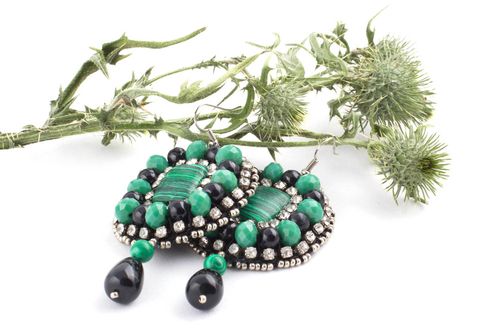 Pendientes hechos a mano de cuentas bisutería artesanal regalo original - MADEheart.com