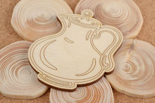 Lovely materials for creative work unusual stylish blank wooden cute accessory - MADEheart.com