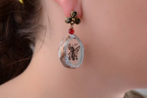 Handmade jewelry fashion earrings epoxy resin designer jewelry gifts for women - MADEheart.com