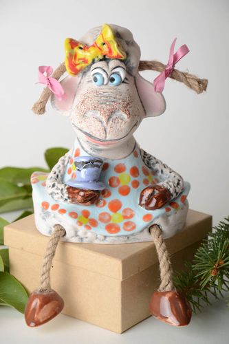 Unusual handmade money box design ceramic moneybox clay craft pottery works - MADEheart.com