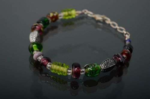 Bracelet en perles au chalumeau fait main  - MADEheart.com