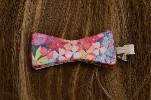 Schleifen Haarspange handgemachter Schmuck Haar Spange aus Porzellan schön  - MADEheart.com