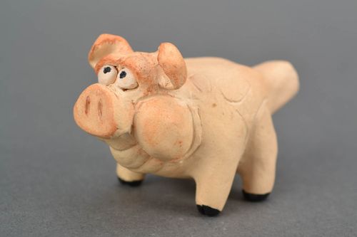 Ceramic whistle Pig - MADEheart.com