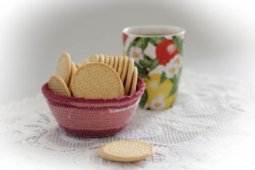 Unusual handmade fabric candy bowl patchwork ideas interior decorating - MADEheart.com