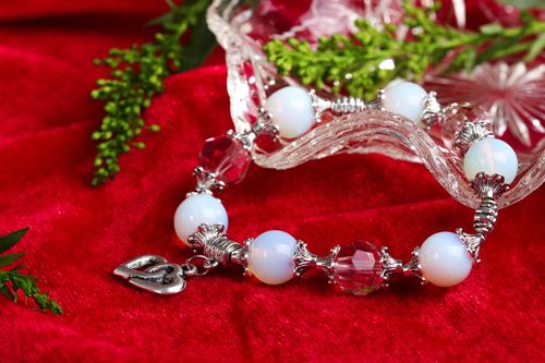 Armband Mondstein handmade Schmuck Frauen Accessoire Edelstein Schmuck  - MADEheart.com