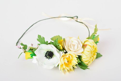 Diadema para el pelo hecha a mano corona para el cabello accesorio para el pelo - MADEheart.com