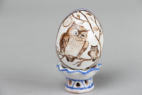 Œuf décoratif avec support fait main - MADEheart.com