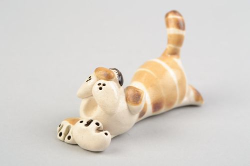 Nette lustige handmade Figurine Kater mit Bemalung für Interieur Dekor - MADEheart.com