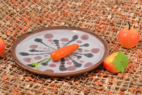 Handmade ceramic plate eco friendly dishware beautiful handmade plate clay plate - MADEheart.com