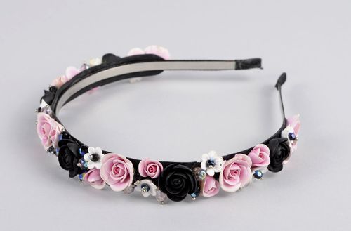 Diadema hecha a mano regalo original accesorio para el pelo con flores - MADEheart.com