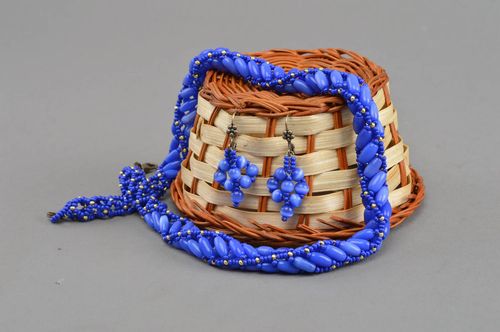 Juego de bisutería artesanal collar y pendientes accesorios regalos originales  - MADEheart.com