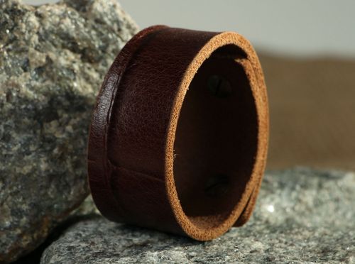 Bracelet en cuir marron - MADEheart.com