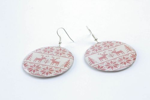 Boucles doreilles artisanales de Nouvel An - MADEheart.com