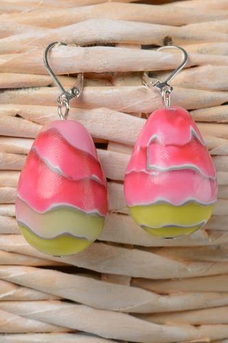 Pendientes de arcilla polimérica aretes artesanales accesorio para mujer  - MADEheart.com