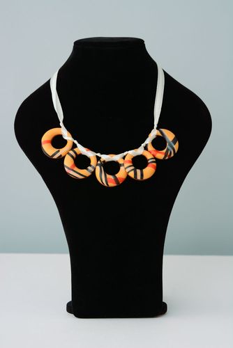 Polymer clay necklace Bagels - MADEheart.com