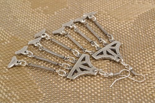 Ethnic metal hoop earrings Laima - MADEheart.com