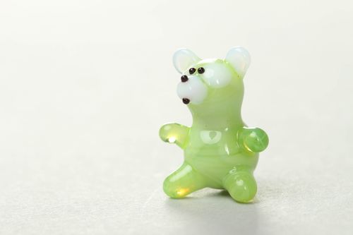 Figurine miniature en verre faite main Ourson - MADEheart.com
