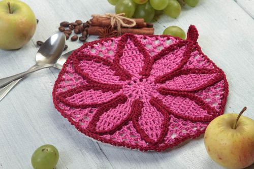 Manique originale fait main Ustensile de cuisine vive textile Déco cuisine - MADEheart.com