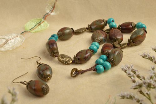 Parure collier boucles doreilles Bijoux fait main tendance Cadeau pour femme - MADEheart.com
