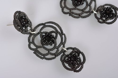 Long earrings beaded jewelry handmade jewelry dangling earrings gifts for girl - MADEheart.com