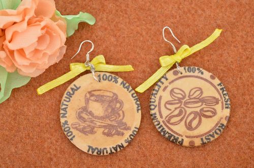 Damen Ohrringe handgefertigt Designer Schmuck Accessoires für Frauen rund - MADEheart.com