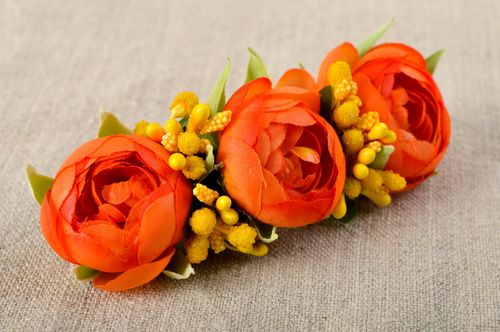 Stilvolle Haarspange Blume handmade Damen Modeschmuck Accessoire für Haare  - MADEheart.com